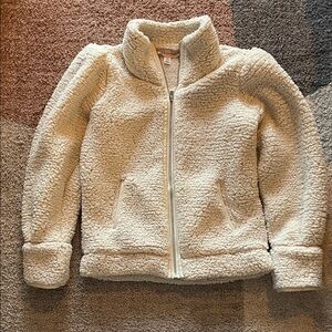 PHILOSOPHY Small faux fur, funnel neck, puff-sleeve jacket